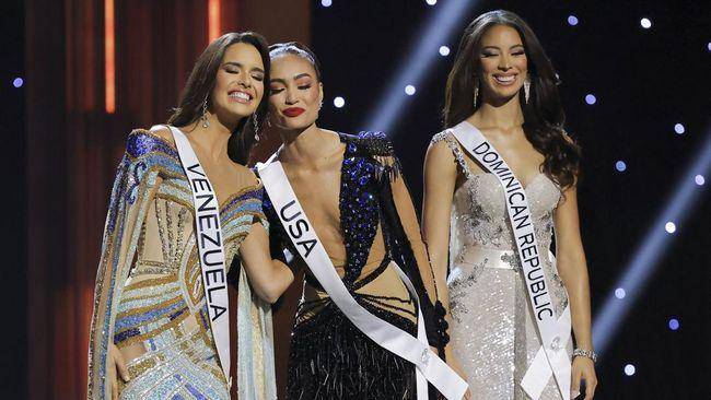 R'Bonney Nola saat berada di Top 3 Miss Universe. (https://www.instagram.com/dpidamuofficial)