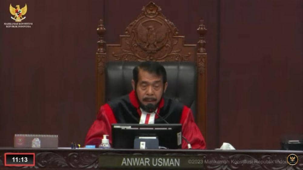 Ketua Mahkamah Konstitusi (MK), Anwar Usman (Youtube.com/Mahkamah Konstitusi)