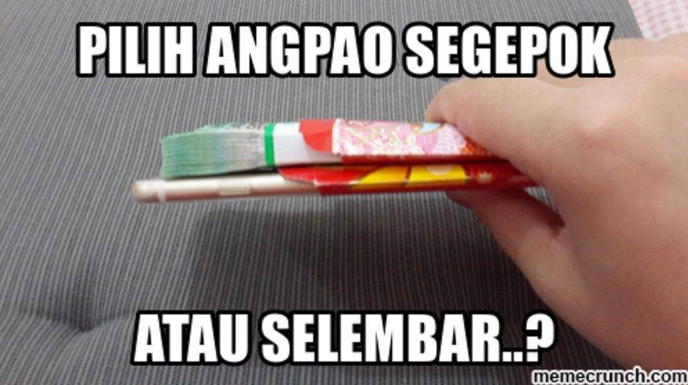 meme minta angpao Imlek (memecrunch.com)