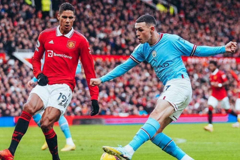 Manchester City ketika menghadapi Manchester United di pekan 20 EPL 2022/2023. (instagram.com/mancity)
