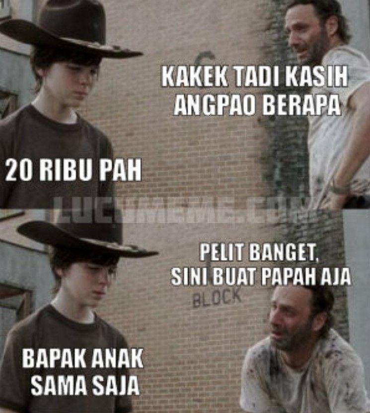 meme minta angpao Imlek (lucumeme.com)