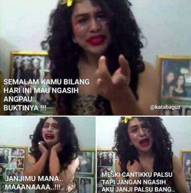 meme minta angpao Imlek (instagram.com/katabaguz)