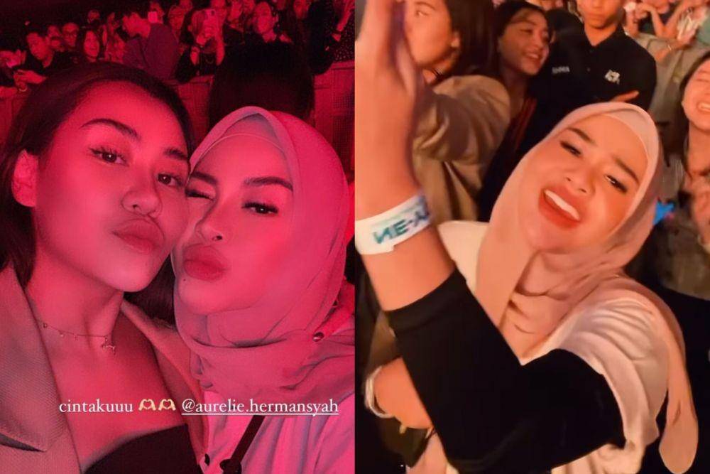 potret Aurel Hermansyah nonton konser Ne-Yo (instagram.com/aurelie.hermansyah)