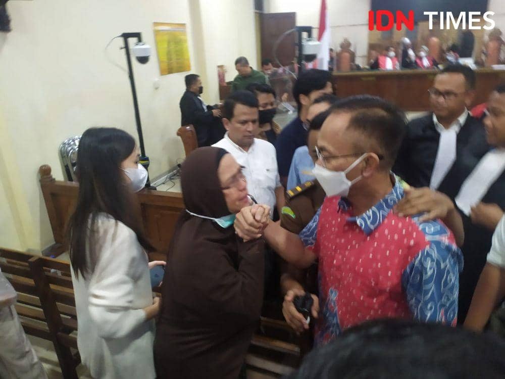 Sidang vonis penyuap Rektor Unila, Andi Desfiandi di PN Tipikor Tanjungkarang, Rabu (18/1/2023). (IDN Times/Tama Yudha Wiguna).