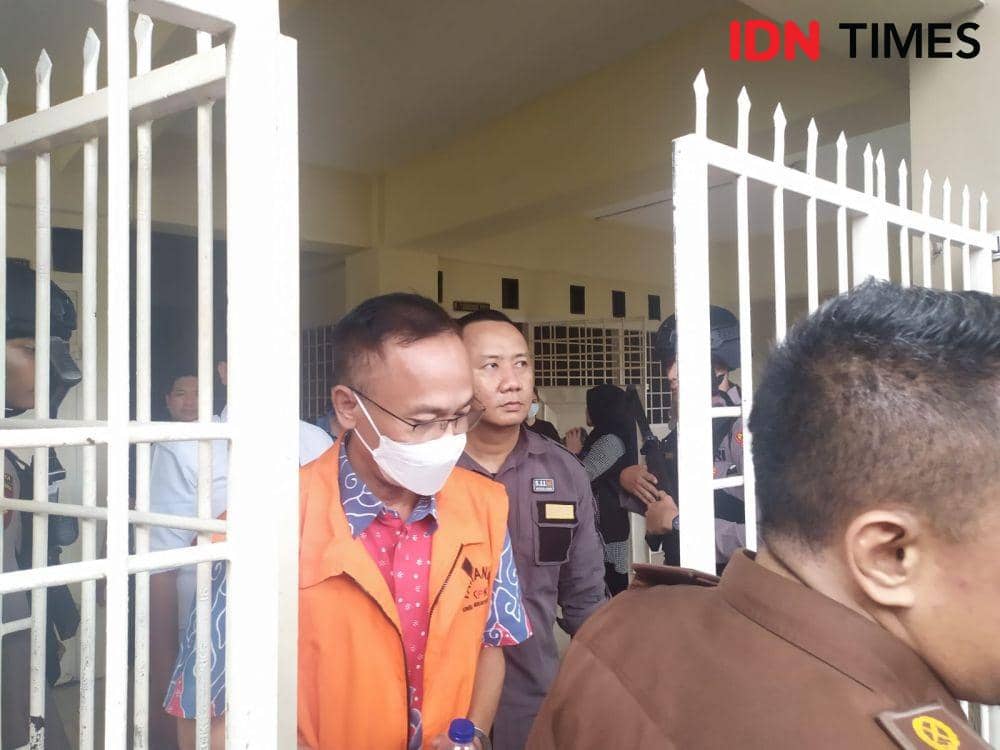 Sidang vonis penyuap Rektor Unila, Andi Desfiandi di PN Tipikor Tanjungkarang, Rabu (18/1/2023). (IDN Times/Tama Yudha Wiguna).