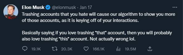 Twitter @elonmusk