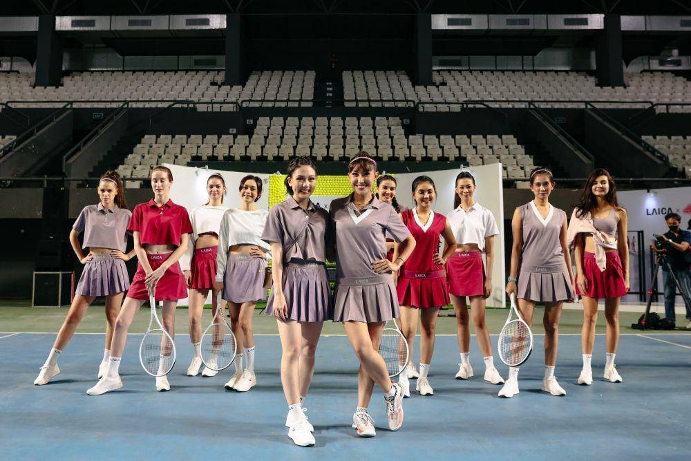 LAICA x Ayu Dewi meluncurkan koleksi sportswear tenis yang fashionable dan fungsional di Tennis Indoor Senayan, Kamis (19/1). (Aprodithe Kyrie/IDN Times)