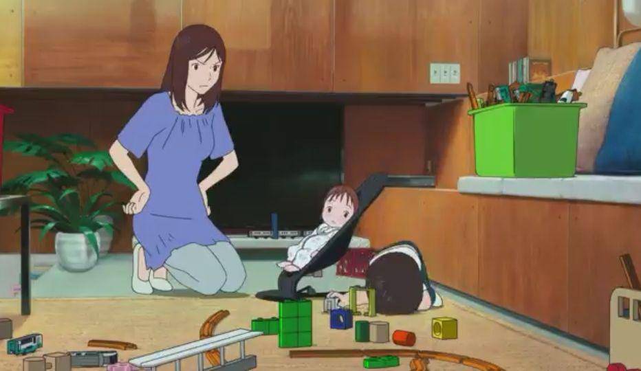 cuplikan okasan memarahi Kun (dok. Studio Chizu/Mirai no Mirai)