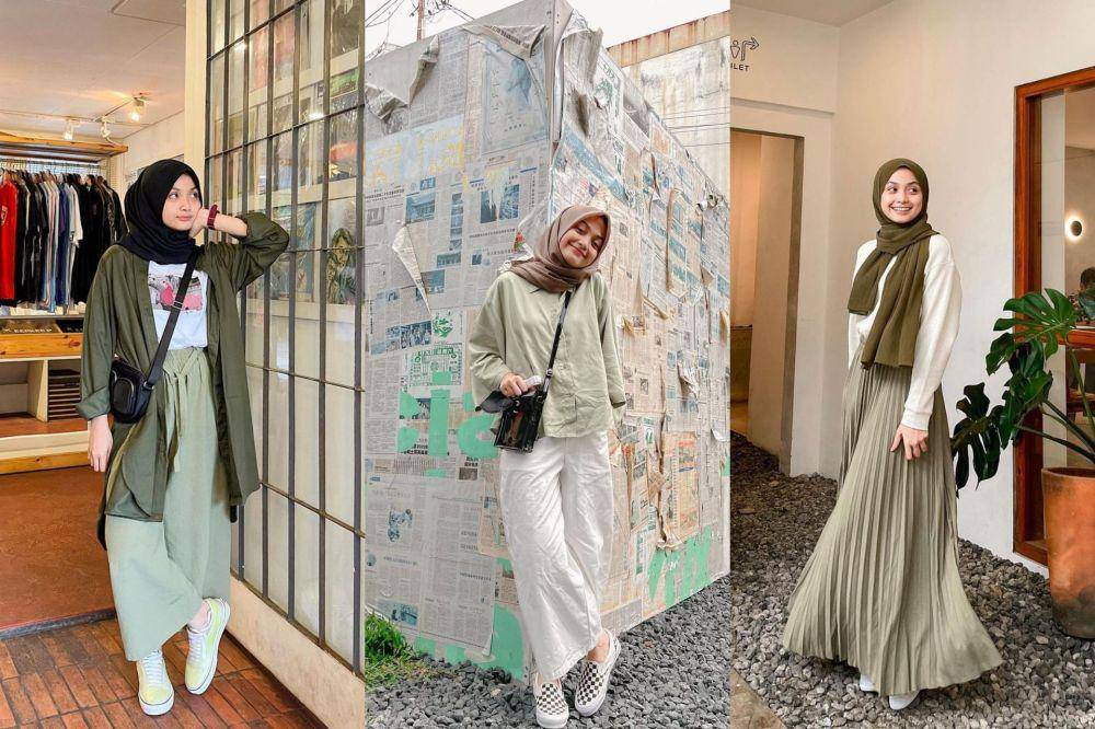 padu padan outfit warna hijau ala selebgram Elya Anisa (instagram.com/elyanisa_)