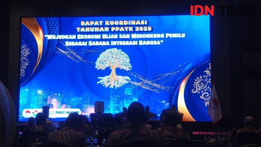 Rapat koordinasi tahunan 2023 PPATK di Hotel Sultan, Jakarta Pusat, Kamis (9/1/2023). (Rivera Jesica Souisa/IDN Times)