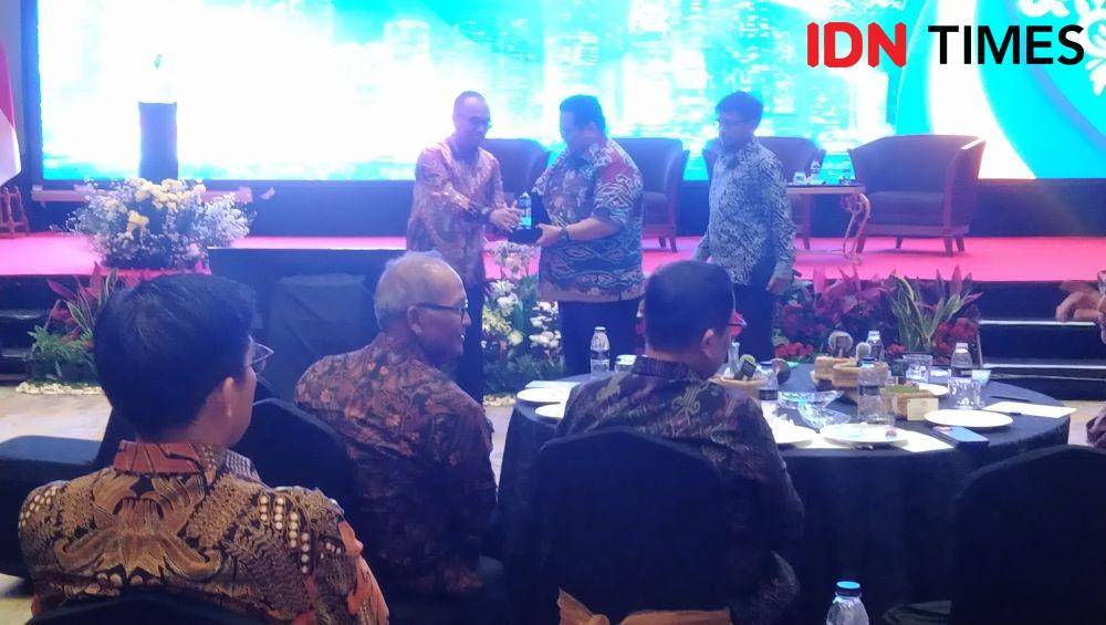 Rapat koordinasi tahunan 2023 PPATK, Kamis (19/1/2023). (IDN Times/Rivera Jesica Souisa)