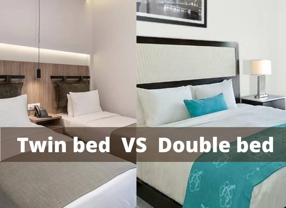 Ilustrasi twin bed dan double bed (chaniamorum.gr & hotelier.id)