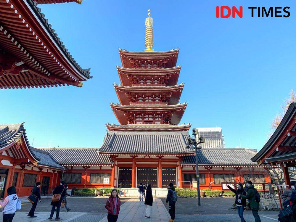 Gojunoto Pagoda di Asakusa, Jepang (dok. IDN Times/Naufal Al Rahman)