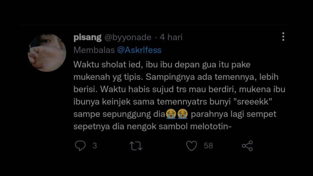 kejadian lucu saat salat (twitter.com/byyonade)