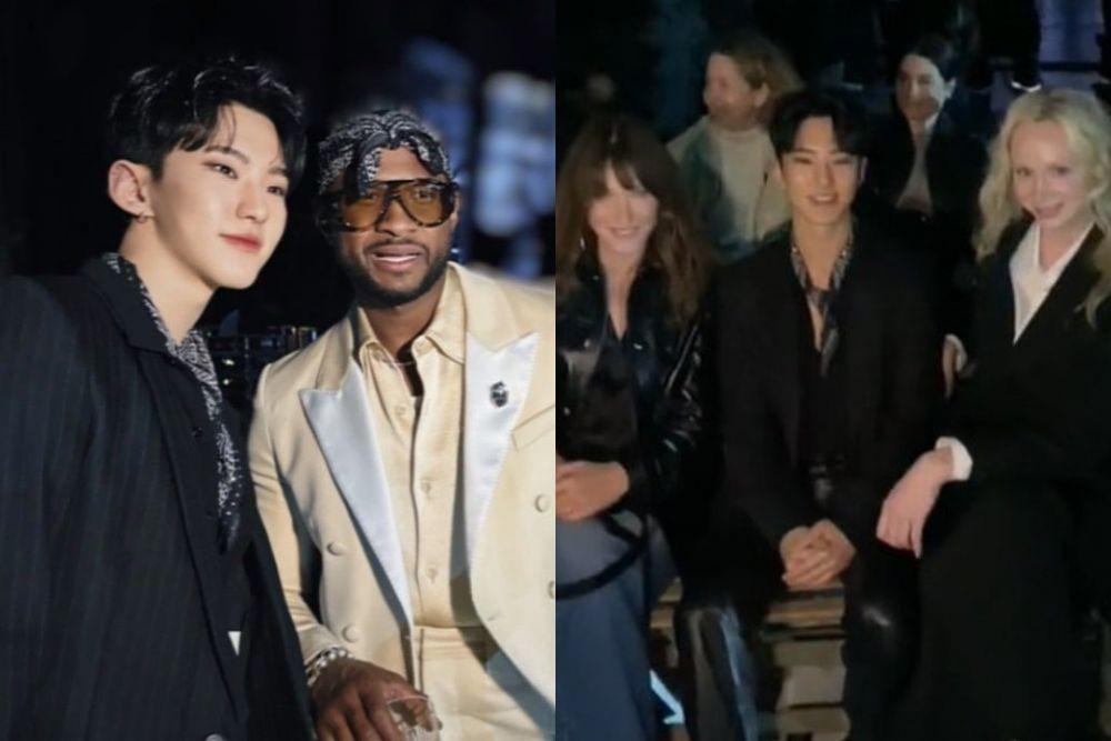 9 Potret Hoshi SEVENTEEN dan Para Seleb di Paris, Girang Ketemu Usher!