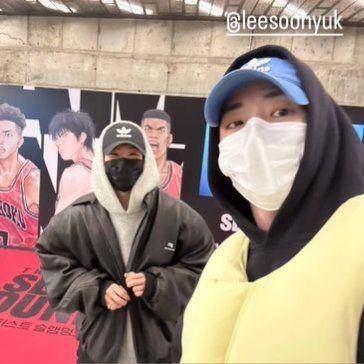 Hoshi dan Lee Soo Hyuk nonton bareng (instagram.com/ho5hi_kwon)