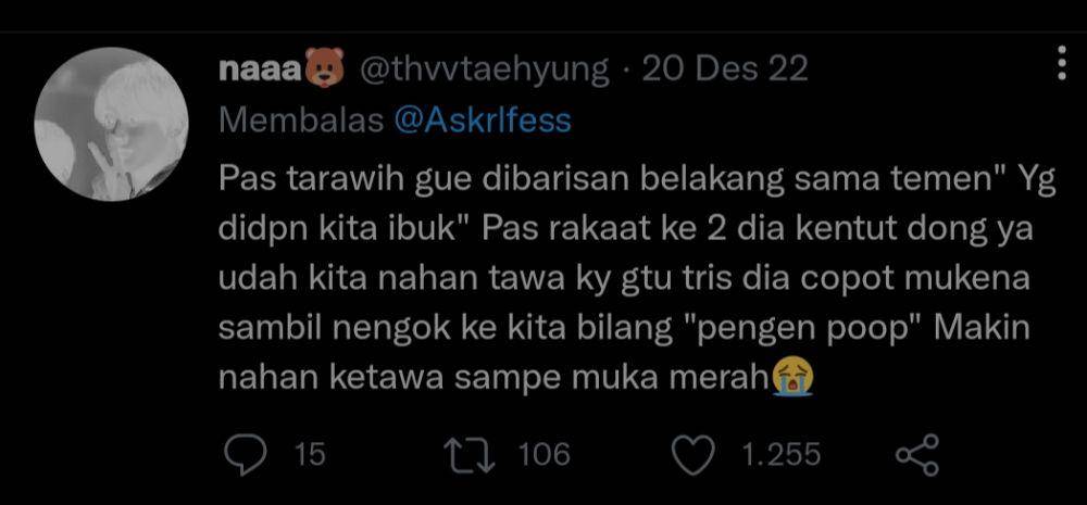 kejadian lucu saat salat (twitter.com/thvvtaehyung)