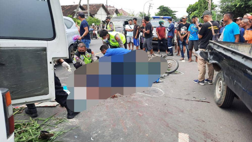 Kakek pencari rumput tewas ditabrak truk. Dok Istimewa
