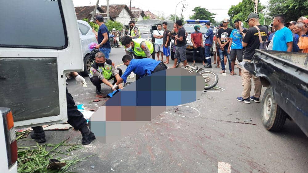 Kakek pencari rumput tewas ditabrak truk. Dok Istimewa
