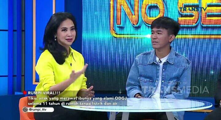 Tiko hadir di acara televisi dan podcast artis. (youtube.com/TRANS TV Official)