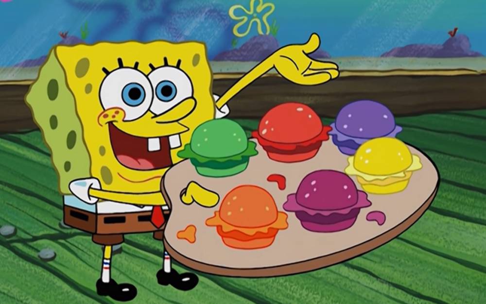 SpongeBob SquarePants dan Pretty Patty (dok. YouTube/Nickelodeon Cartoon Universe)