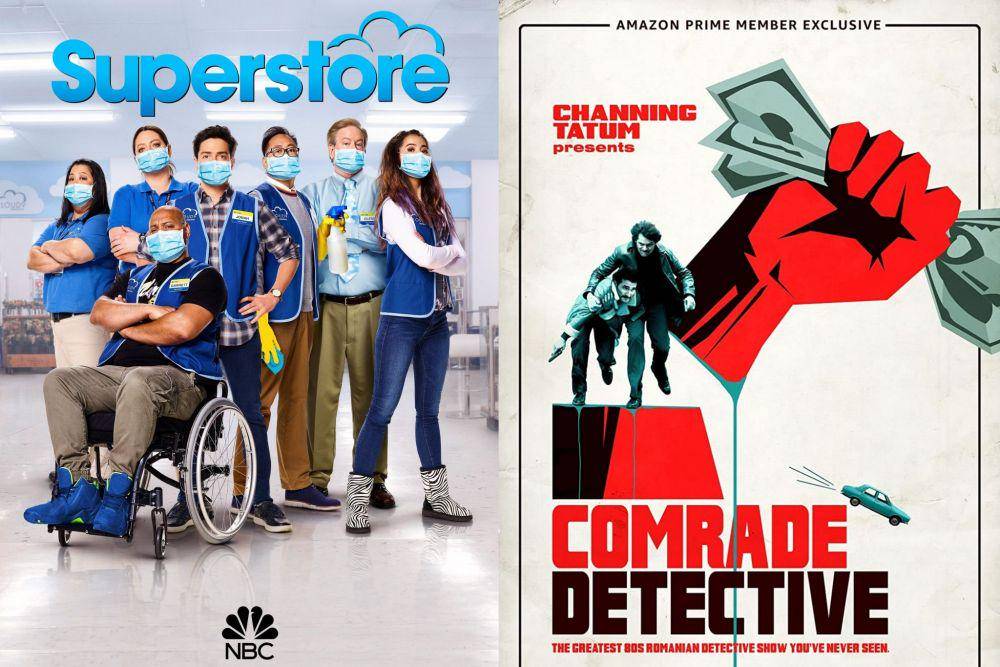 poster serial Superstore dan Comrade Detective (dok. NBC/Superstore | dok. Amazon Studios/Comrade Detective)