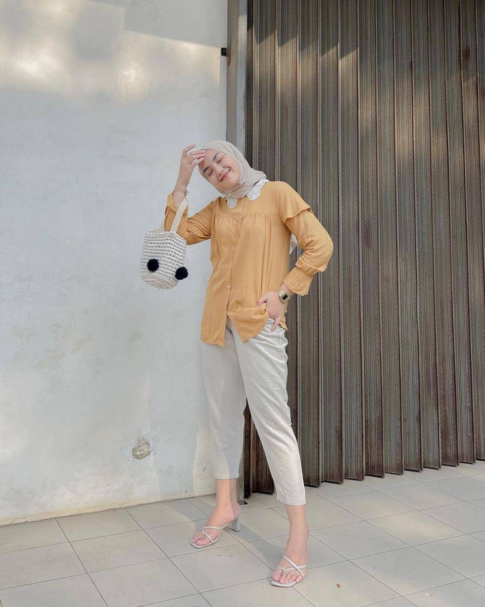 outfit warna pastel ala Ranie Dwi Karlina (instagram.com/raniekarlina)