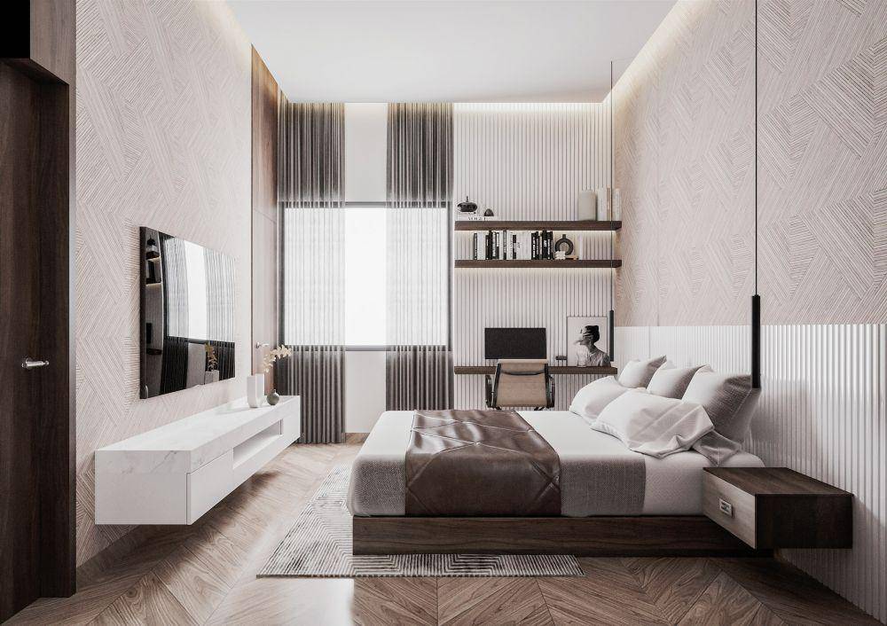 Ilustrasi kamar tidur minimalis modern yang estetik (Unsplash/Anwar Hakim)