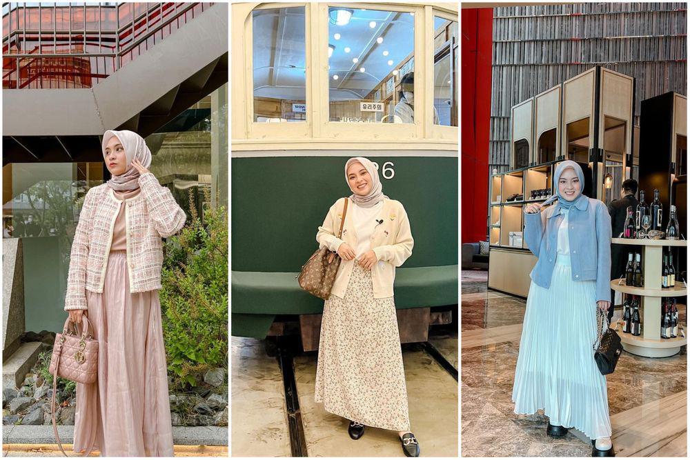 20 OOTD Cewek Berhijab Gaya Korea ala Youtuber Bianca Kartika
