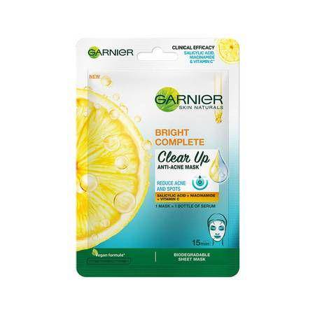 Garnier Bright Complete Clear Up Anti Acne Serum Mask (dok. Garnier)