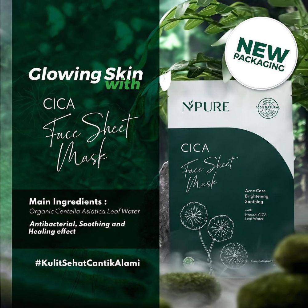 NPURE Centella Asiatica Sheet Mask (instagram.com/npureofficial)