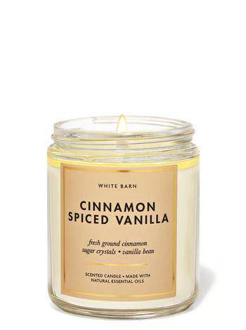 Bath & Body Works Cinnamon Spiced Vanilla Single Wick Candle (dok. Bath & Body Works)