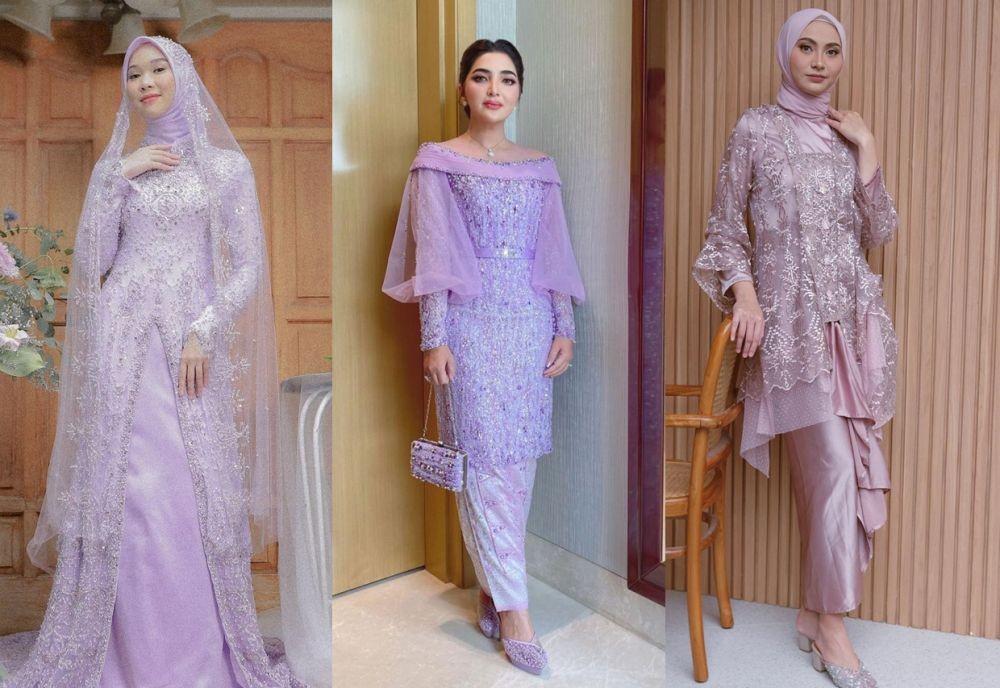 10 Kebaya Pastel Warna Lilac Rancangan Desainer Indonesia, Ceria!