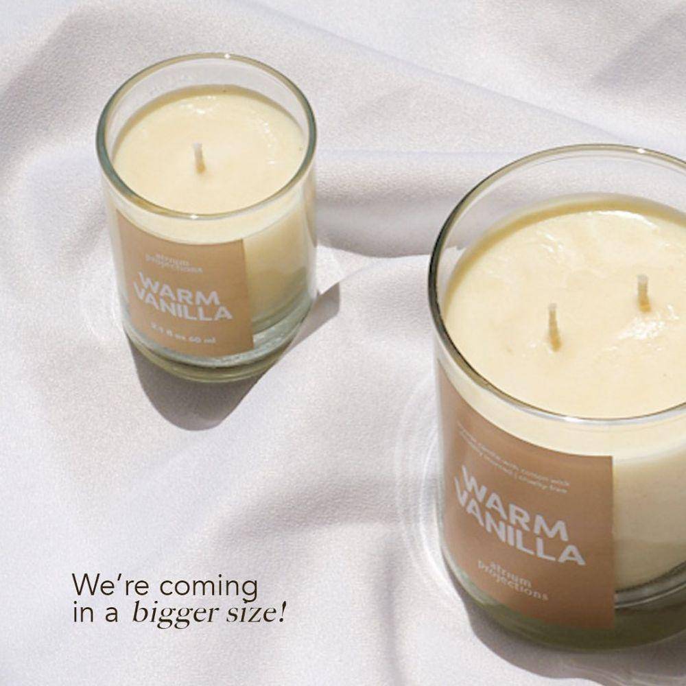 Atrium Projections Warm Vanilla Scented Soy Candle (instagram.com/atriumprojections)