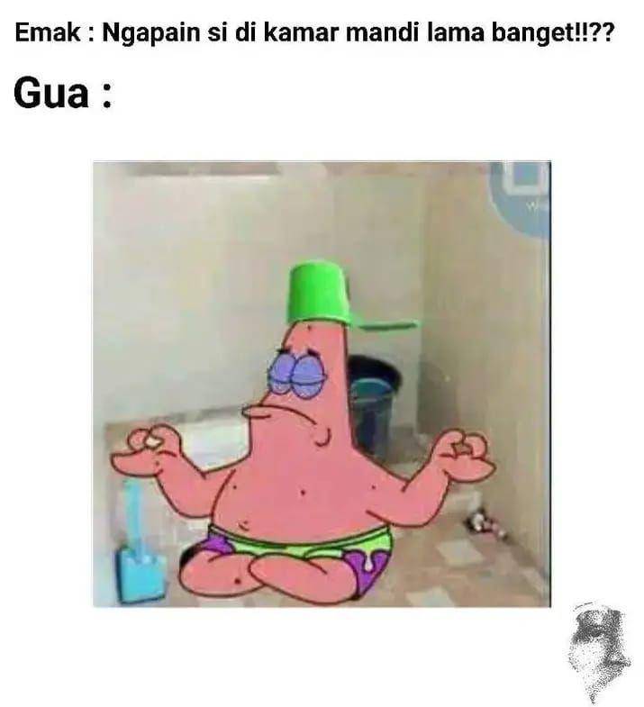meme momen lucu di kamar mandi (facebook.com/Leon)