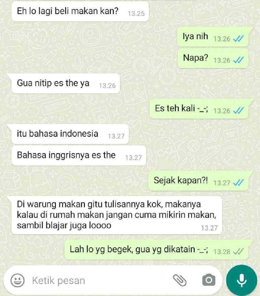 typo chat pakai bahasa Inggris (twitter.com/fbreceh)