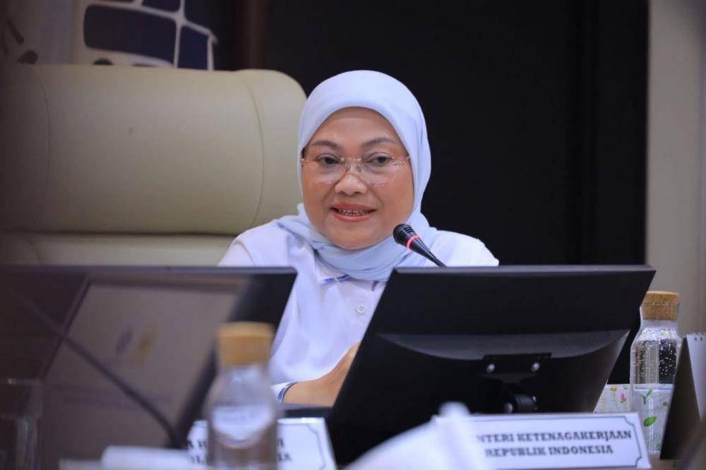 enaker Ida Fauziyah ketika menerima audiensi Komisi Nasional Hak Asasi Manusia (Komnas HAM) Periode 2022-2027 di Kantor Kemnaker Jakarta, Selasa (24/1/2023). (Dok. Kemnaker)