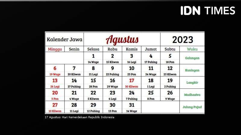 Kalender Jawa 2023. (IDN Times/Dian Septi Arthasalina)