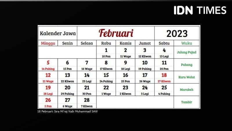 Kalender Jawa 2023. (IDN Times/Dian Septi Arthasalina)
