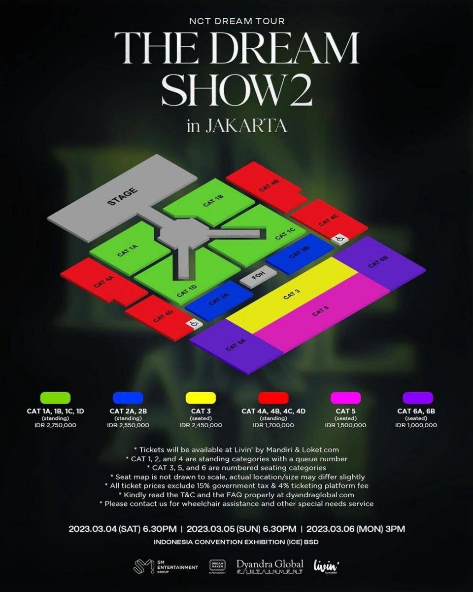 Tiket konser NCT Dream (Instagram.com/dyandraglobal)