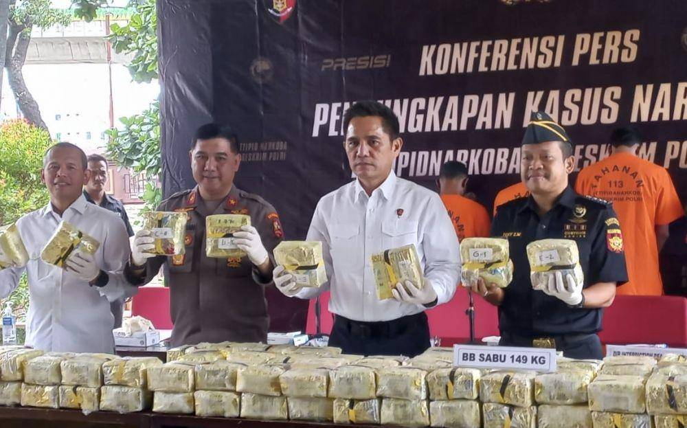 Bareskrim Polri bongkar pengedaran narkoba Malaysia-Aceh (Dok.Humas Polri)
