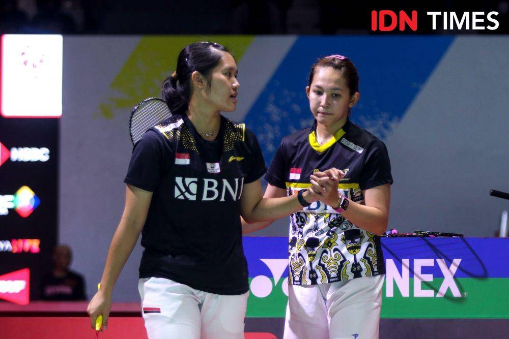 Lanyny Tria Mayasari dan Ribka Sugiarto di Indonesia Masters 2023 (IDN Times/Tata Firza)