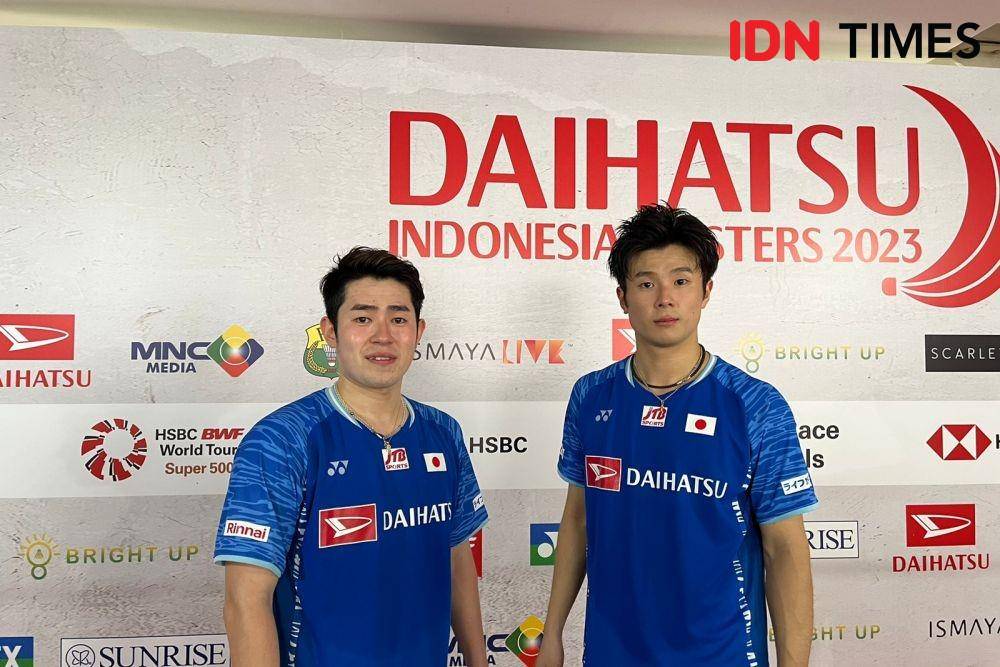 Takuro Hoki/Yugo Kobayashi menembus babak 16 besar Indonesia Masters 2023 (IDN Times/Margith Juita Damanik)