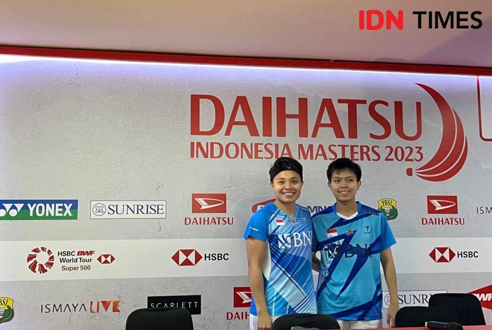 Apriyani Rahayu/Siti Fadia Silva Ramadhanti di Indonesia Masters 2023 (IDN Times/Margith Juita Damanik)