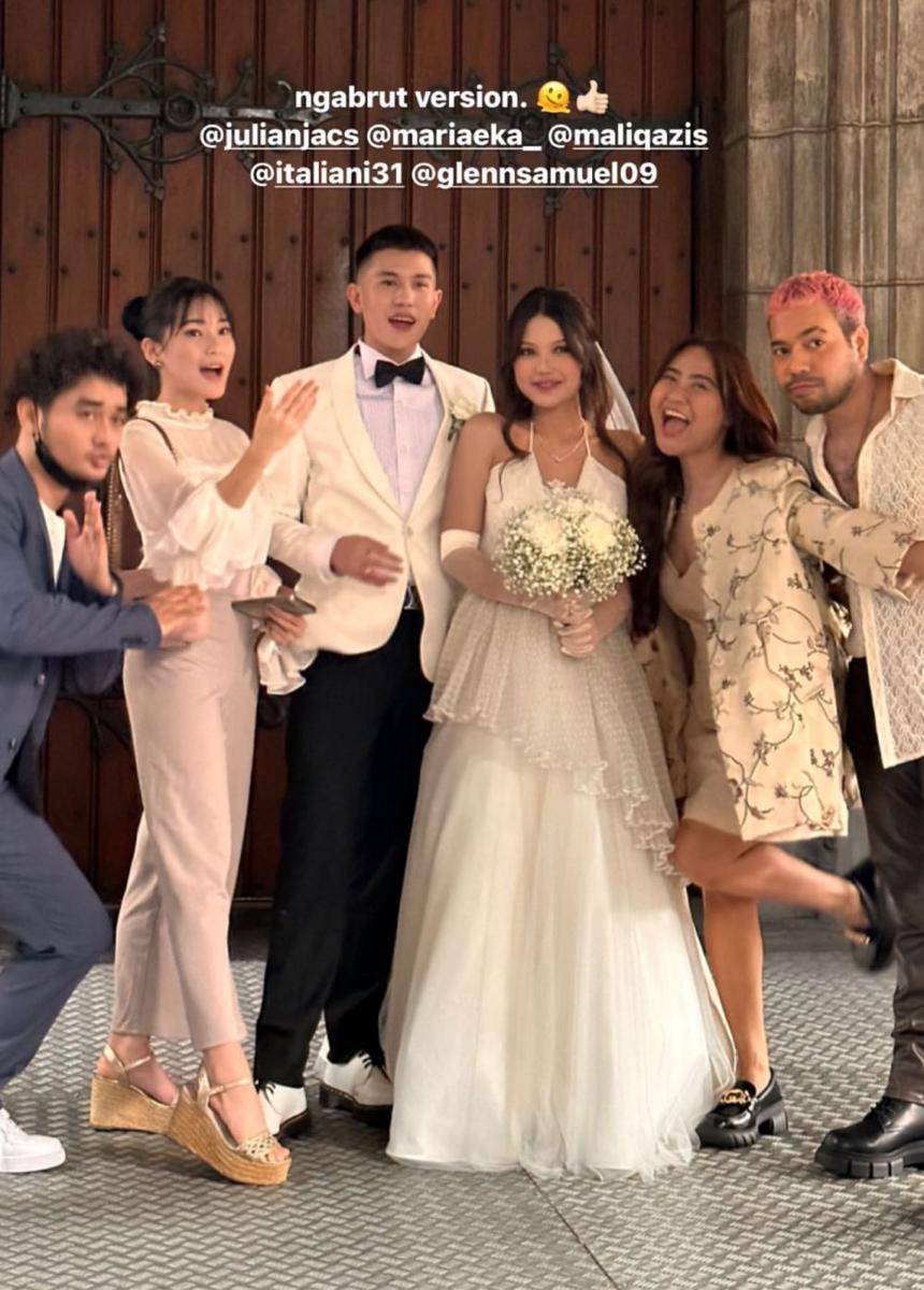 potret artis di pernikahan Julian Jacob dan Mirriam Eka (instagram.com/glennsamuel09)
