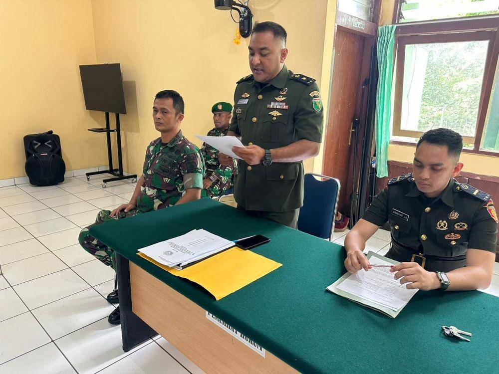 Pengadilan Militer III-19 Jayapura, Papua membacakan putusan terhadap terdakwa pelaku mutilasi warga Papua. (Dokumentasi Kodam XVII/Cendrawasi)