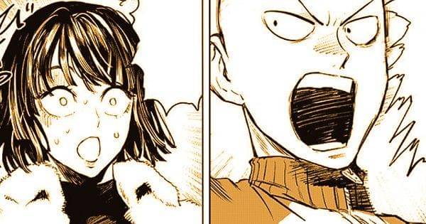 Saitama menyuruh Fubuki mengevakuasi semua orang ( tonarinoyj.jp/One Punch Man )