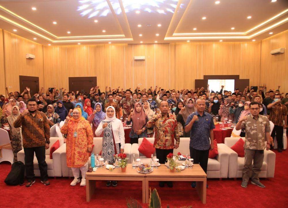 Kementerian Ketenagakerjaan menggelar acara 'Kiat Bertahan Dalam Dunia Kerja Pascapandemi' di Nganjuk, Jawa Timur, Jumat (27/1/2023). (WEB)