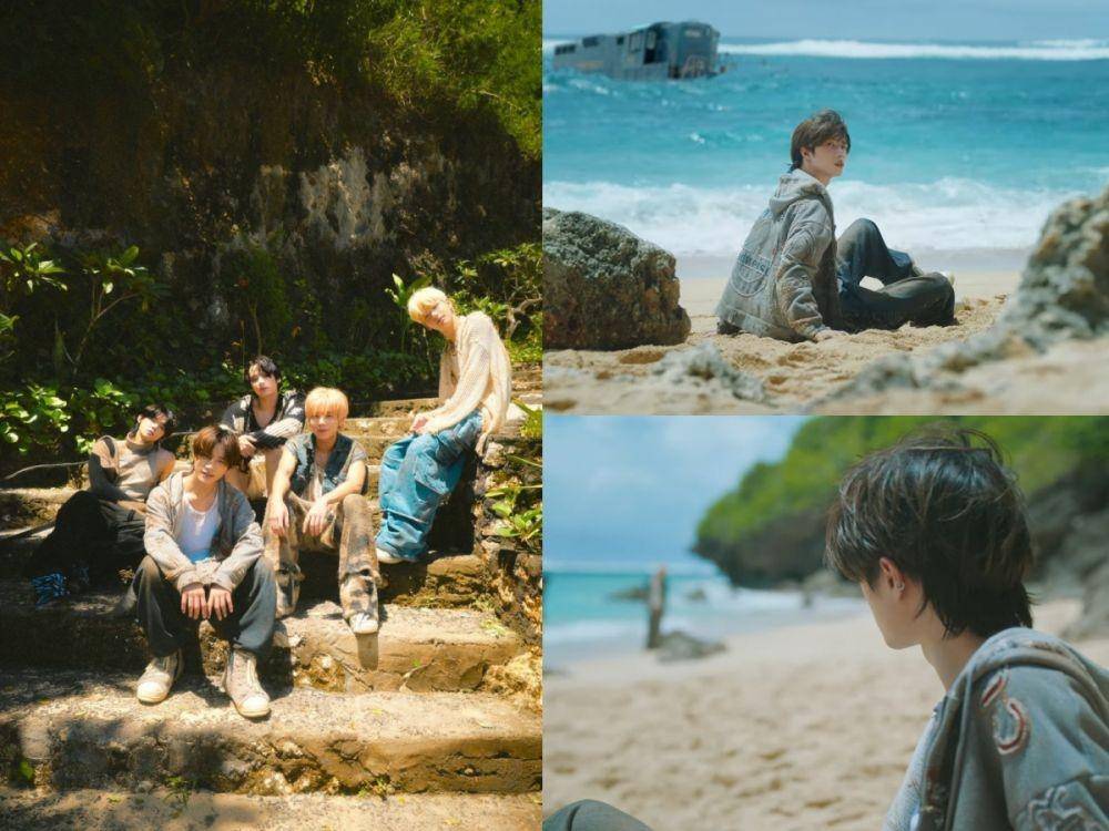 foto grup TXT dan Beomgyu di MV Sugar Rush Ride (dok. HYBE Labels)