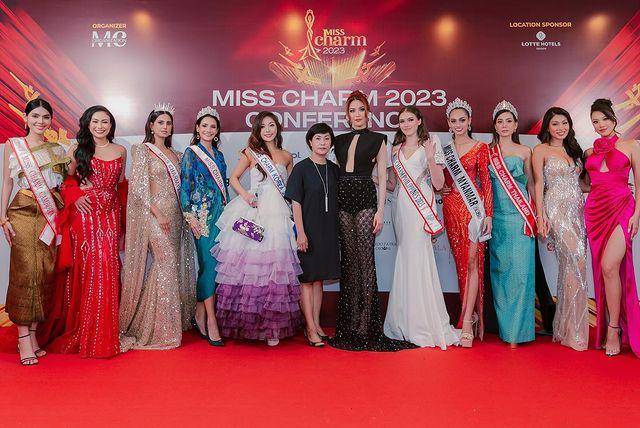 Potret Beberapa Finalis dari Asia di Konferensi Pers Miss Charm 2023 (Instagram.com/misscharm.tv)